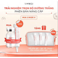 Bộ 5 sản phẩm làm sạch da, dưỡng trắng da Lanci Mới size mini tặng kèm túi