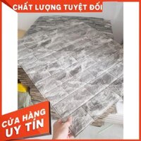 Bộ 5 Tấm Xốp Dán Tường Giả Đá Đen, Đá Xám 3D Đẹp Sang Trọng