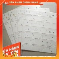 Bộ 5 Tấm Xốp Dán Tường Gỗ Sao Cách Âm, Chống Va Đập, Bền Đẹp, Sang Trọng
