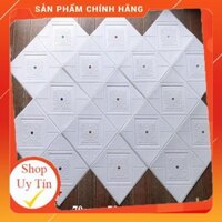 Bộ 5 Tấm Xốp Dán Tường Hoa Văn Đính Đá, Giả Da Đính Đá Sang Trọng, Lịch Lãm