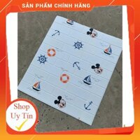 Bộ 5 Tấm Xốp Dán Tường Hoạt Hình Mickey Thuyền Dễ Thương, Kích Thước 70cm x 77cm