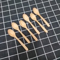 Bộ 5 Thìa, muỗng nhỏ gỗ TẦN BÌ/ BEECH/ ÓC CHÓ nhập khẩu cao cấp (13,5cmx2cm)