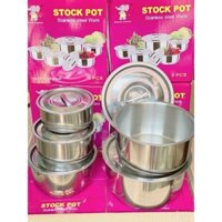 Bộ 5 thố inox cao cấp có nắp đậy