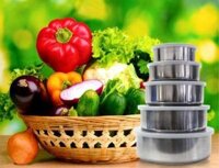 Bộ 5 thố inox cao cấp có nắp đậy