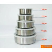 Bộ 5 Thố Inox Có Nắp đậy Mini (10cm,12cm,14cm, 16cm Và 18cm) – Gdn