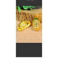 bộ 5 Thỏi vàng Thần Tài đồng mạ vàng tài lộc giàu có 2*1cm phong thủy chiêu tài