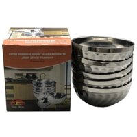 Bộ 5 Tô Chén Xoắn Inox Hoàng Gia 20cm