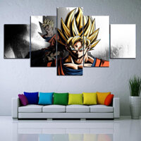 Bộ 5 Tranh Dán Tường 7 Viên Ngọc Rồng - Tranh Trang Trí Phòng khách, Bàn Làm Việc, Phòng Ngủ