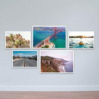 Bộ 5 tranh đẹp nước Mỹ  Golden Gate Bridge và cảnh thiên nhiên   Tranh phòng họp W3330 Canvas - S
