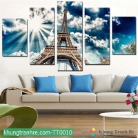 Bộ 5 tranh ghép tháp eiffel TT0010