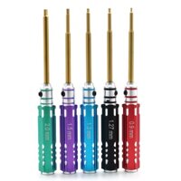Bộ 5 Tua Vít Lục Giác Bằng Titan 0.9mm 1.27mm 1.3mm 1.5mm 2.0mm Cho Xe Điều Khiển Từ Xa Axial SCX24 1 / 24 Crawler