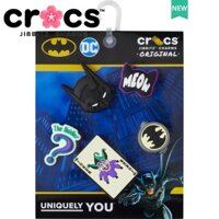 Bộ 5 Túi Đựng Giày Crocs Jibbitz Batman DC Có Khóa Cài Hình Anime Batman