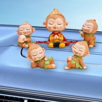 Bộ 5 Tượng Khỉ Vua Khỉ Điêu Khắc Tủ Thu Nhỏ Nhựa Tượng Nhỏ