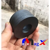 [Bộ 5 Viên] Nam Châm Ferrite Ø 50x6 Lỗ 22 - Nam Châm Đen Y30