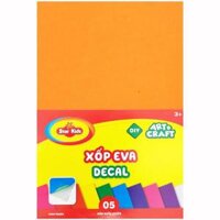 Bộ 5 Xốp Eva Decal DYI Art &amp; Craft - Star Kids K-911 Sắc Độ Màu Giao Ngẫu Nhiên