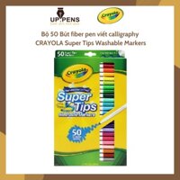 Bộ 50 bút lông fiber pen viết chữ calligraphy Crayola Super Tips Washable Marker