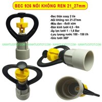 Bộ 50 cái BÉC TƯỚI THÂN XOAY 2 TIA 926 NỐI KHÔNG REN 21 - 27
