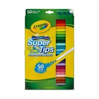 Bộ 50 cây Bút lồng Đễ tẩy rửa Crayola Supertips, Nét thanh nét đậm