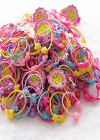 Bộ 50 Dây Cột Tóc Cho Nơ Đủ Màu Cho  Bé GáiHili HL700007