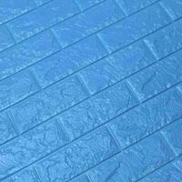 BỘ 50 giấy, Xốp Dán Tường 3D Cách Âm Cách Nhiệt - xanh dương