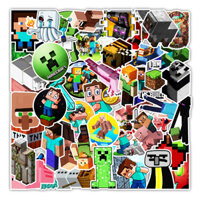 Bộ 50 Hình Dán Sticker Game MineCraft - Sticker Dán Hình Dán Trang Trí Mũ Bảo Hiểm Laptop