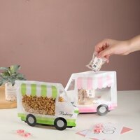 Bộ 50 Hoạt Hình Hình Xe Bánh Quy Đứng Lên Túi Nướng Món Tráng Miệng Nougat Bông Tuyết Bánh Quy Kẹo Bao Bì