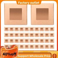 Bộ 50 Hộp Giấy Kraft Mini Có Cửa Sổ Hộp Đóng Gói Hộp Điều Trị Cho Xà Phòng Tự Chế Điều Trị Kẹo Làm Bánh (Nâu)