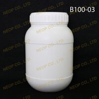 Bộ 50 Hủ Nhựa Trắng Đục Nắp Vặn 1Kg Thân Bo Tròn Đựng Bột Hoặc Viên Nang - HV100-03