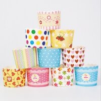 Bộ 50 Ngẫu Nhiên Trộn Màu Cupcake Lót Muffin Bánh Cốc Nướng Bánh Bọc Giấy Khay Cưới Sinh Nhật Trang Trí Tiệc