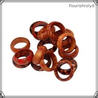 Bộ 50 Nhẫn Gỗ Khắc Họa Tiết Thời Trang Dành Cho Nam Và Nữ (flourishroly6)