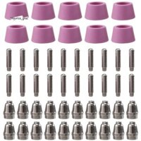 Bộ 50 Plasma Cắt Đèn Pin Vật Tư Tiêu Thụ Điện Cực Đầu Phun Ly Bộ Dành Cho -60 SG-55 WSD-60 Fit CUT-60 LGK-60 Plasma Cutter