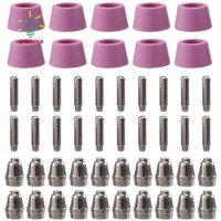 Bộ 50 Plasma Cắt Đèn Pin Vật Tư Tiêu Thụ Điện Cực Đầu Phun Ly Bộ Dành Cho -60 SG-55 WSD-60 Fit CUT-60 LGK-60 Plasma Cutter
