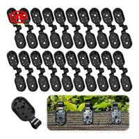 Bộ 50 Tấm Vải Bóng Kẹp Nhựa Ellips Nhựa Đen Kẹp Cho, Lưới Sân Vườn, Lưới Chống Chim