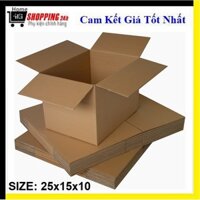 Bộ 50 thùng Carton 25x15x10 giúp việc đóng gói sản phẩm nhanh chóng - tiết kiệm thời gian