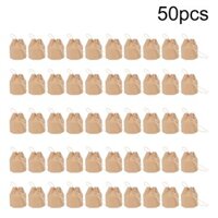 Bộ 50 Túi Quà Tặng Hộp Kẹo Giấy DIY Sáng Tạo Có Dây Gai Dầu Cho Tiệc Cưới Cho Bé Tắm