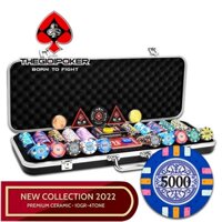 Bộ 500 Chip Poker Ceramic High Roller Luxury