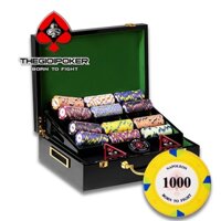 Bộ 500 Chip Poker Ceramic Napoleon - Hộp Gỗ Deluxe