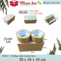 Bộ 55 thùng giấy carton 20x10x10