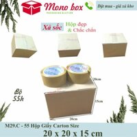 Bộ 55 thùng giấy carton 20x20x15