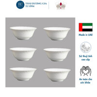 Bộ 6 bát ăn cơm trắng 12,5cm sứ thủy tinh Rak Glass – K3870