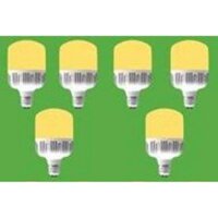 Bộ 6 bóng đèn led 10w bulb trụ ánh sáng vàng