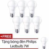 Bộ 6 bóng đèn Philips LED ESS LEDBulb 7W đuôi E27 230V P45 ánh sáng (TrắngVàng)+Tặng 1 bóng đèn Philips LED ESS LEDBulb 7W