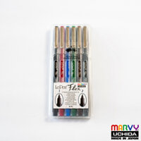 Bộ 6 bút lông đầu cọ linh hoạt Le Pen Flex Marvy Uchida 4800_6B