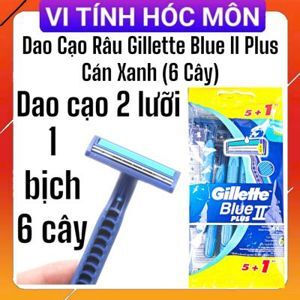 Bộ 6 cây dao cạo râu 2 lưỡi Gillette Blue II Plus