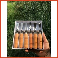 Bộ 6 cây đục gỗ- cây cảnh- bonsai - dao điêu khắc gỗ mini lưỡi thép hợp kim cao cấp HM176 Dụng cụ nông nghiệp Việt Nhật