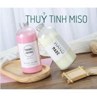 BỘ 6 CHAI THỦY TINH TRÒN NẮP BẠC 1 LÍT CAO CẤP ĐỰNG SỮA HẠT, NƯỚC ÉP