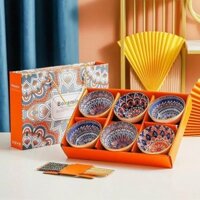 Bộ 6 chén + 6 đũa Thổ Cẩm