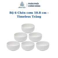 Bộ 6 Chén cơm 10.8 cm Timeless Trắng - Gốm sứ cao cấp Minh Long I