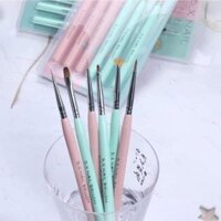 Bộ 6 cọ nail Dingxi chính hãng - Set 6 cọ vẽ móng Dingxi lông tổng hợp cao cấp mềm, mướt