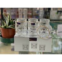 Bộ 6 cốc thuỷ tinh Delisoga viền vàng cao cấp